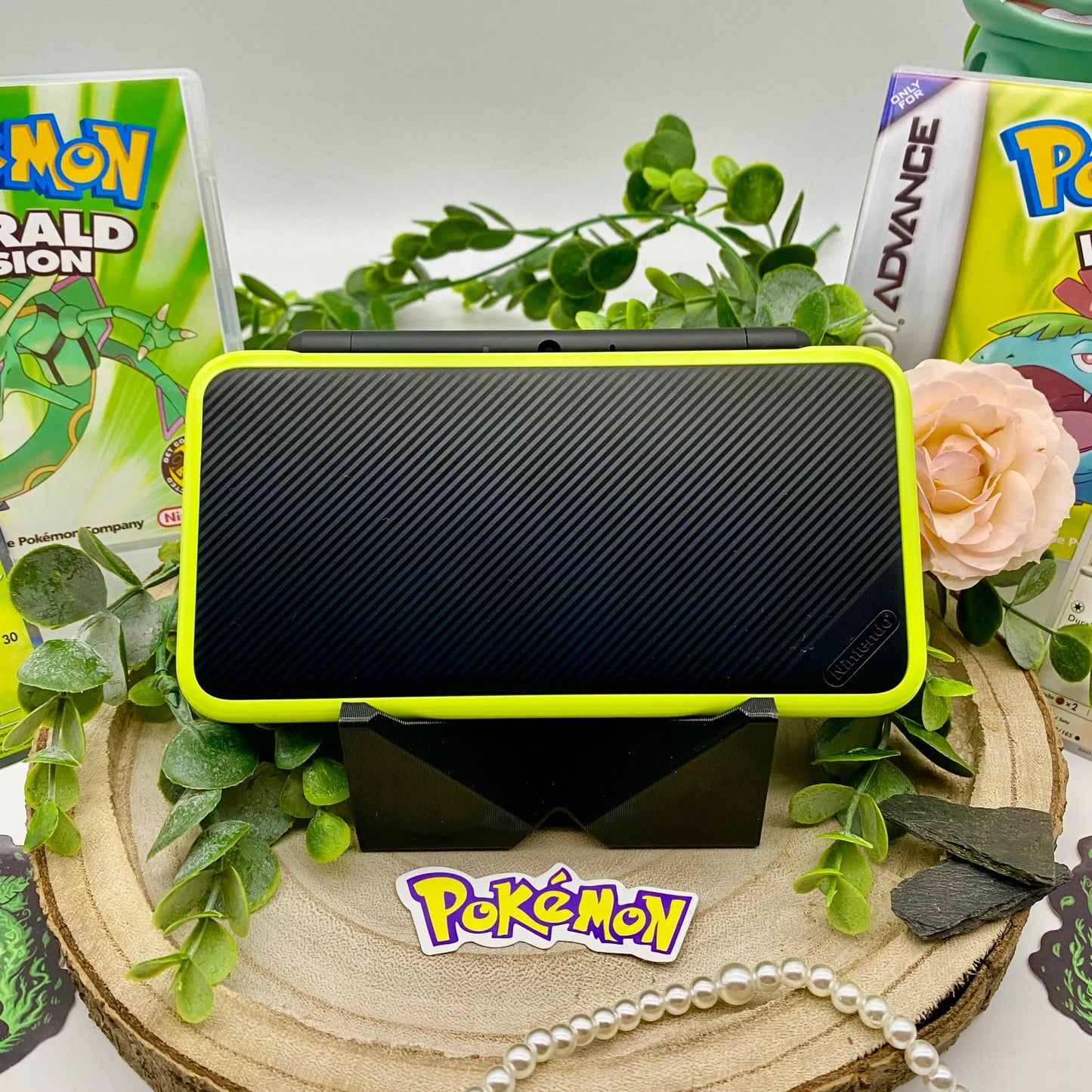 New Nintendo 2DS XL in schwarz/grün gemoddet - 3DSRenew