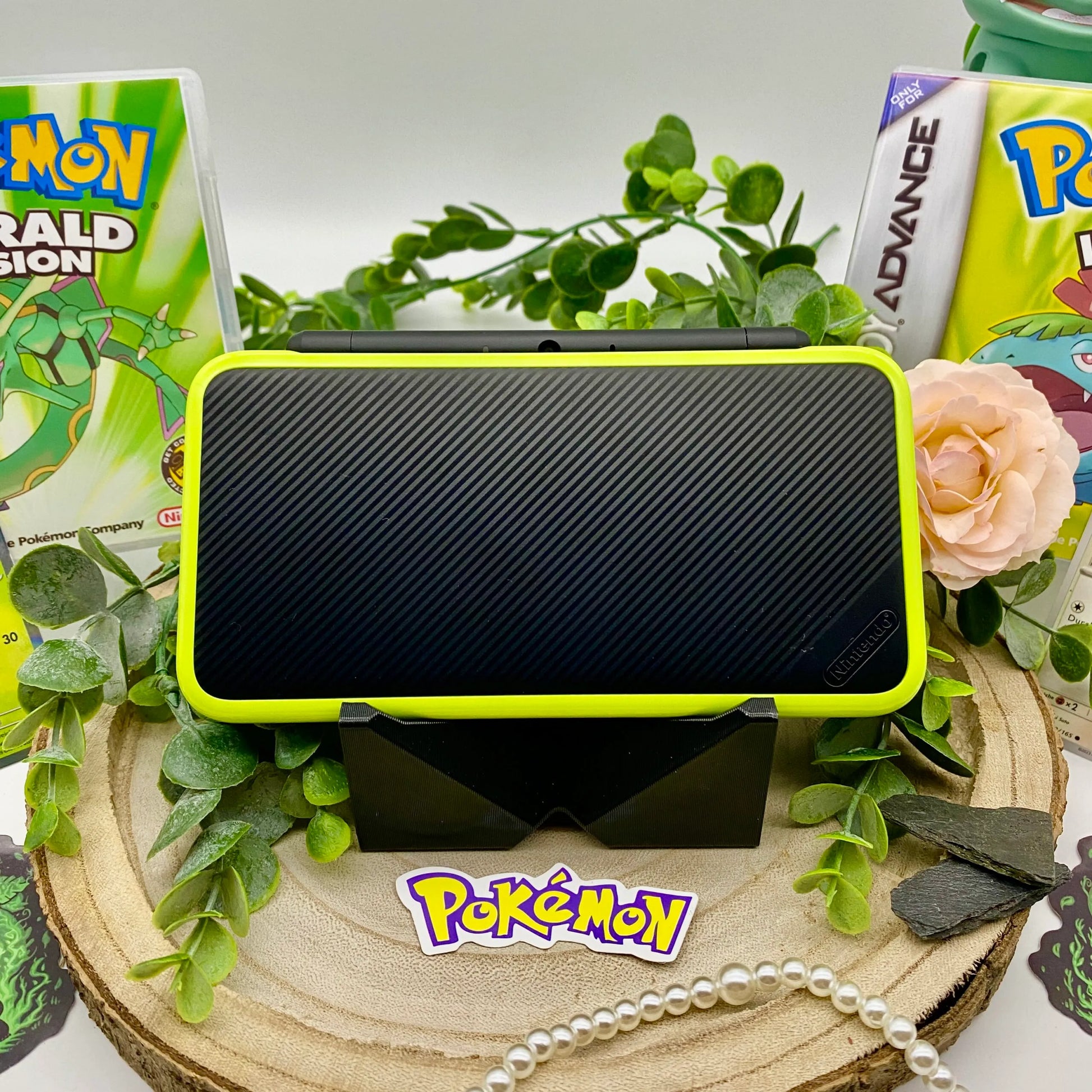 New Nintendo 2DS XL in schwarz/grün gemoddet - 3DSRenew