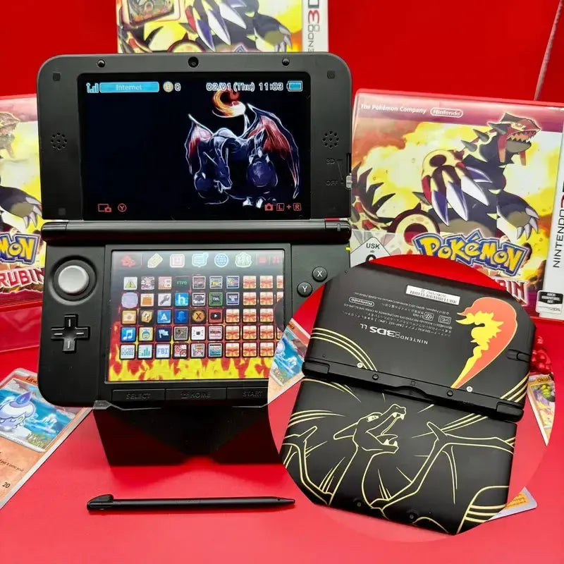 Nintendo 3DS XL Glurak gemoddet - 3DSRenew