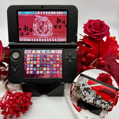 Nintendo 3DS XL black red Smash Bros