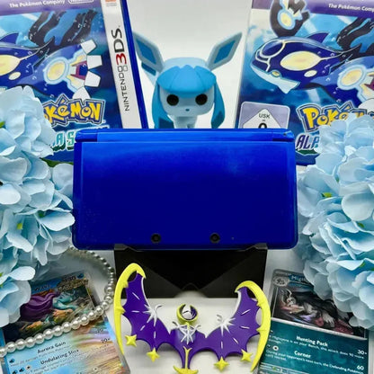 Nintendo 3DS in komplett Blau, Außenansicht